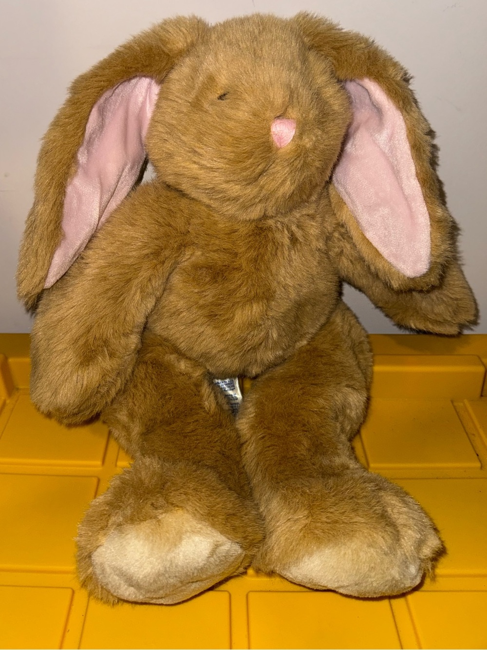 Vintage Build-A-Bear Brown Bunny with Pink Ears